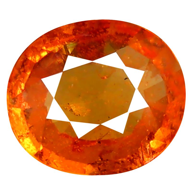 1.49 ct AAA+ Tremendous Oval Shape (8 x 7 mm) Fanta Orange Spessartine Natural Gemstone