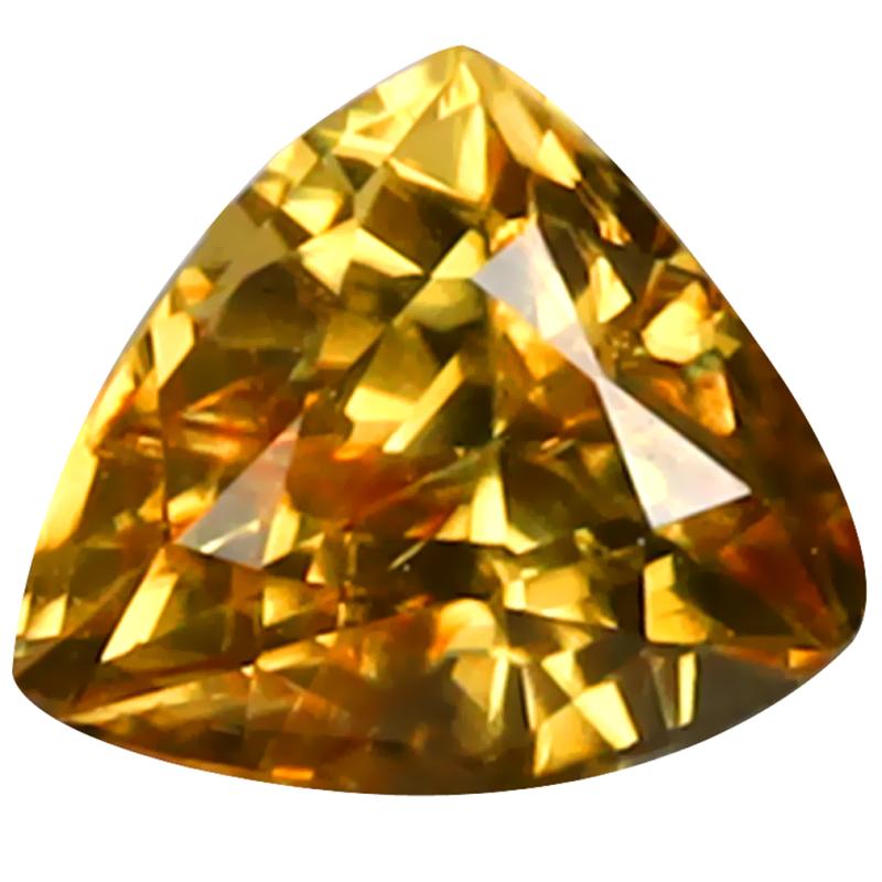 1.52 ct First-class Trillion Cut (7 x 6 mm) 100% Natural (Un-Heated) Yellow Zircon Natural Gemstone