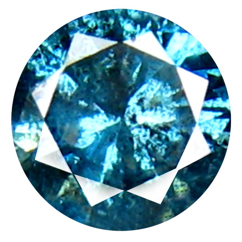 0.34 ct AAA Grade Eye-popping Round Cut (4 x 4 mm) 100% Natural Vivid Blue Diamond Gemstone
