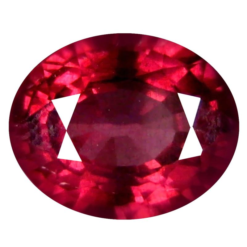 1.01 ct AAA+ Fantastic Oval Shape (7 x 5 mm) Pinkish Red Rhodolite Garnet Natural Gemstone