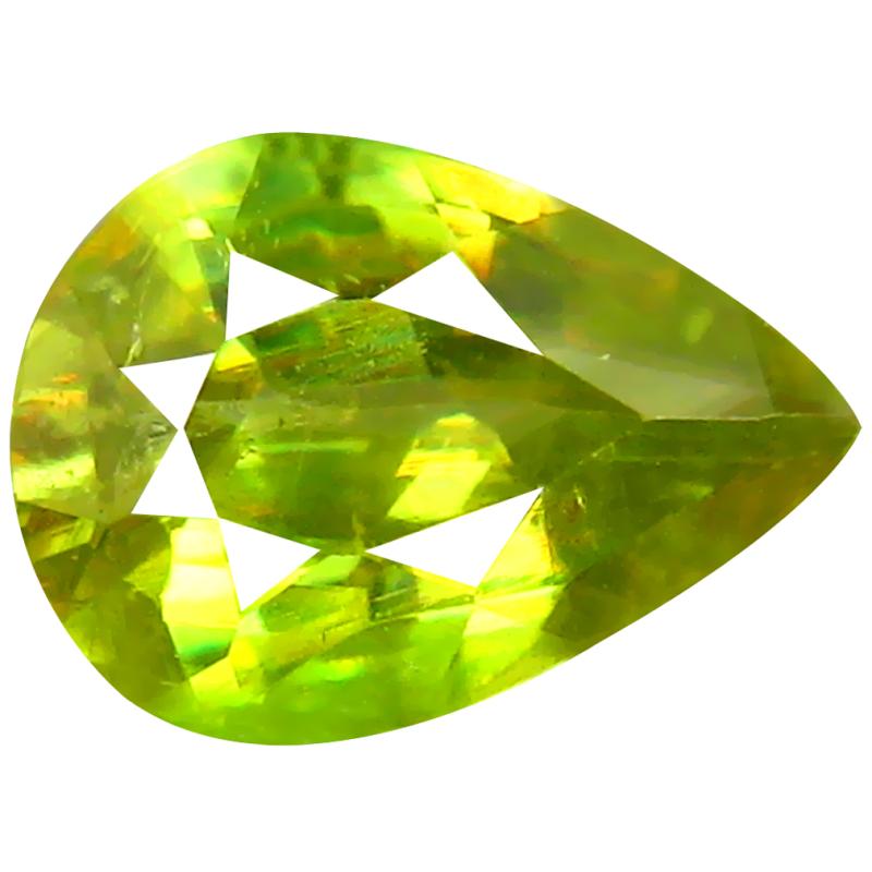 1.09 ct Amazing Pear Cut (8 x 6 mm) Pakistan Green Sphene Natural Gemstone