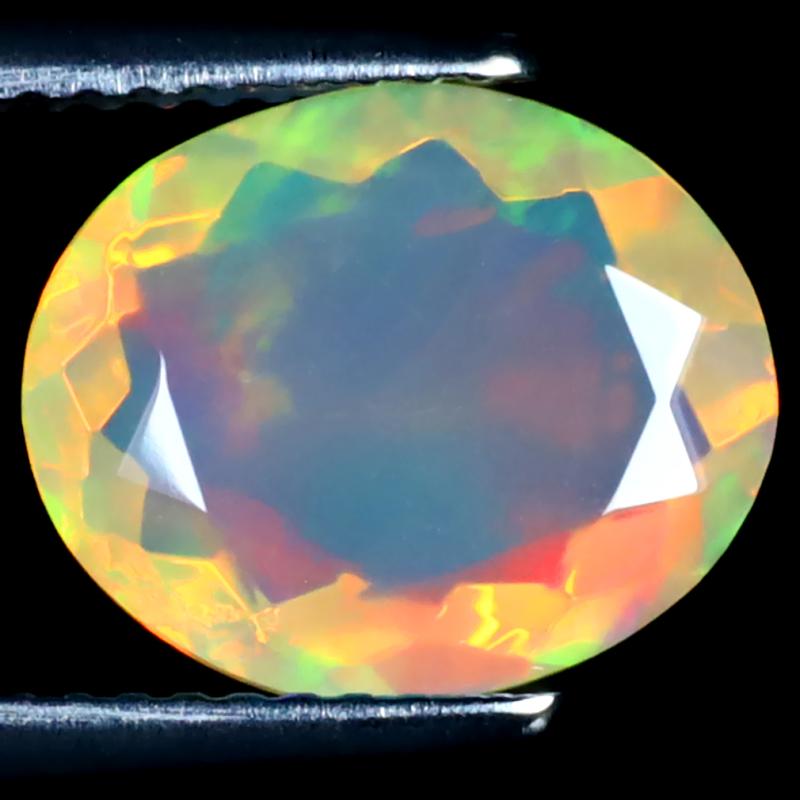 2.42 ct Significant Oval (11 x 10 mm) Un-Heated Ethiopia Rainbow Opal Loose Gemstone