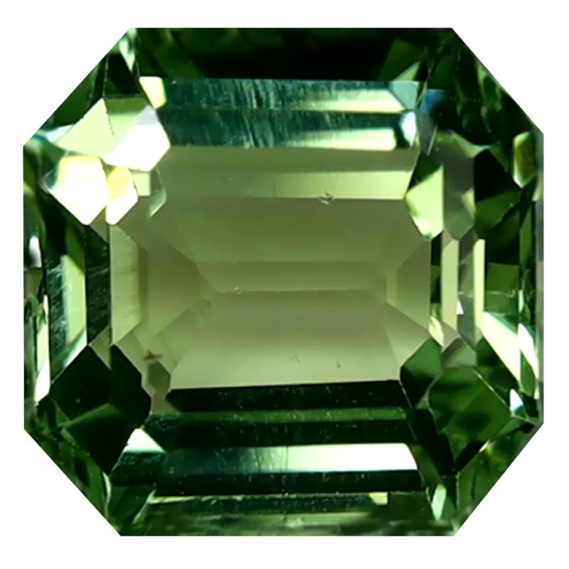 3.71 ct Remarkable Octagon Cut (9 x 8 mm) Mozambique Yellownish Green Tourmaline Natural Gemstone