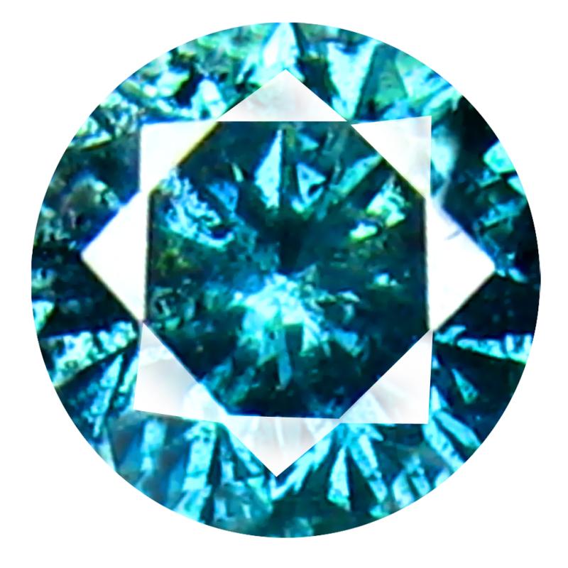 0.24 ct AAA Grade Best Round Cut (4 x 4 mm) 100% Natural Vivid Blue Diamond Gemstone
