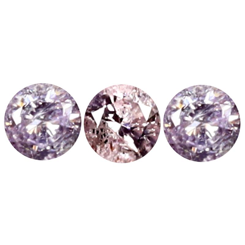 0.19 ct (3 pcs Lot) Impressive CALIBRATED SIZE(3 x 3 mm) Round Shape Diamond Natural Gemstone