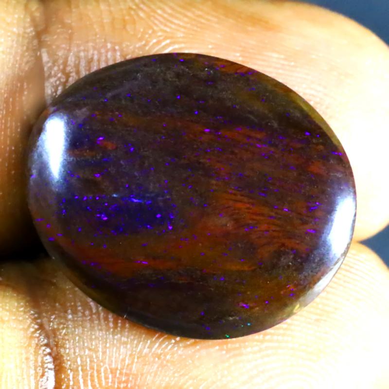10.27 ct Flashing Fancy Shape (20 x 17 mm) Multi Color Australian Koroit Boulder Opal Natural Loose Gemstone