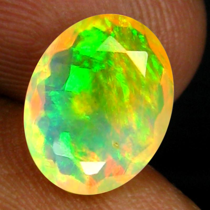1.81 ct Grand looking Oval (11 x 8 mm) Un-Heated Ethiopia Rainbow Opal Loose Gemstone