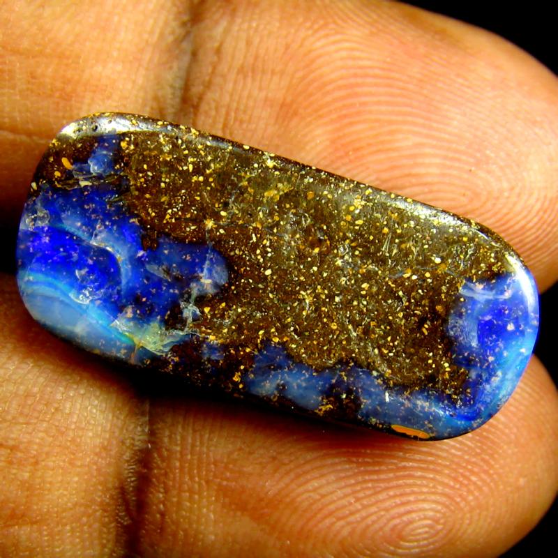 15.07 ct Premium Fancy Shape (24 x 11 mm) Multi Color Australian Koroit Boulder Opal Natural Loose Gemstone