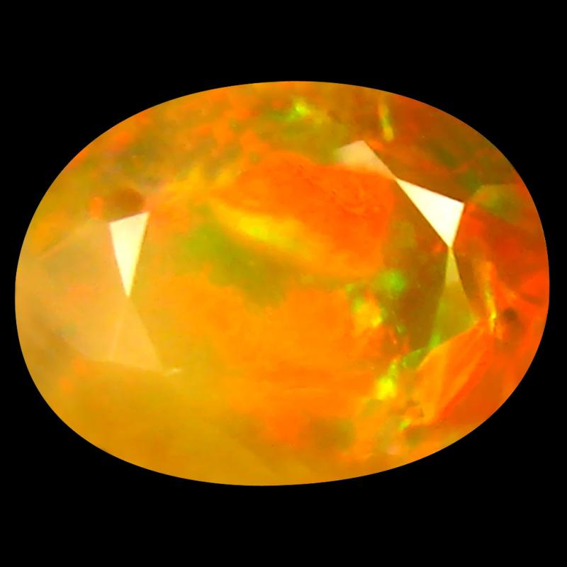 1.41 ct Dazzling Oval (10 x 7 mm) Un-Heated Ethiopia Rainbow Opal Loose Gemstone