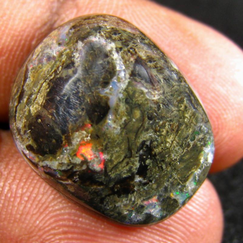 10.26 ct Outstanding Fancy Cabochon Shape Australia Rare Metallic Boulder Opal Natural Gemstone