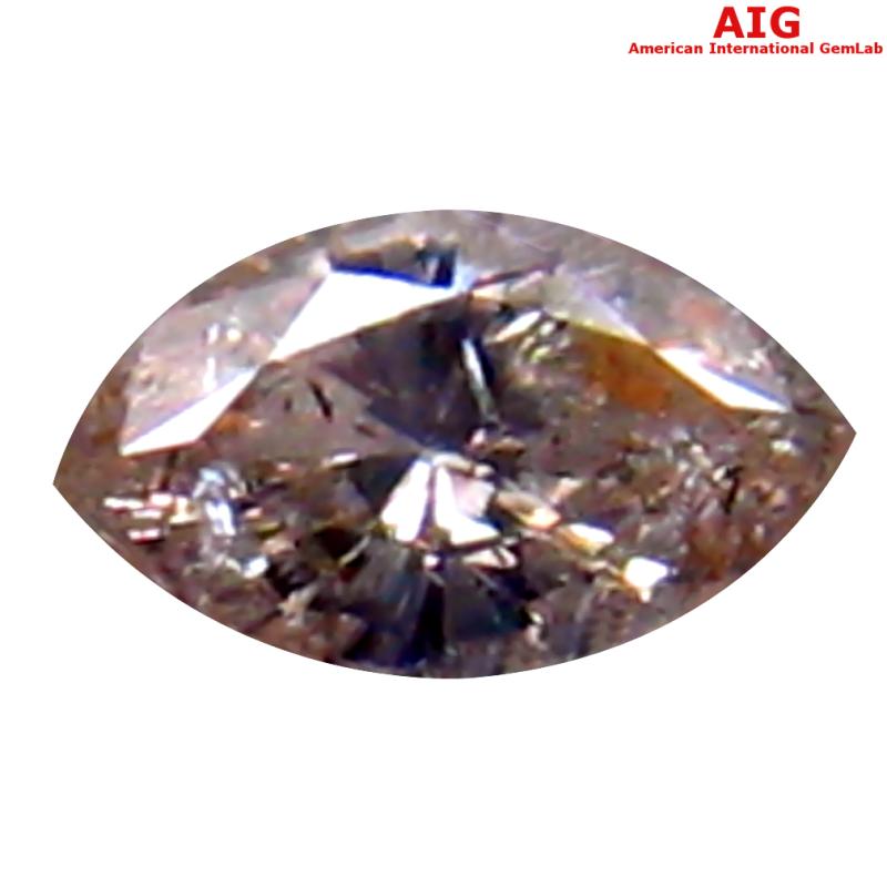 0.08 ct AIG Certified Gorgeous Marquise Cut (4 x 2 mm) Unheated / Untreated Fancy Light Pink Diamond Loose Stone