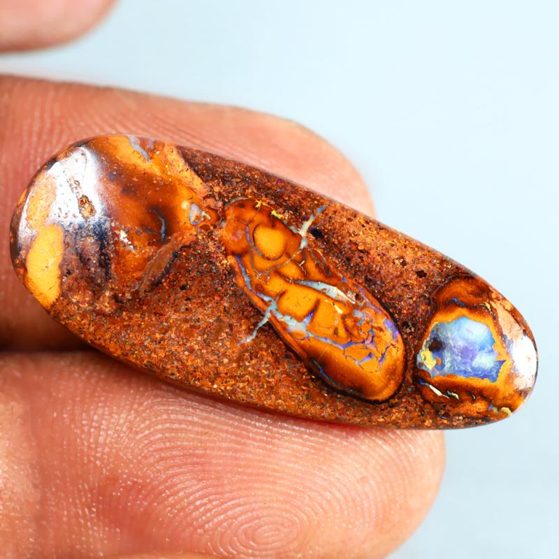13.84 ct Tremendous Fancy Shape (31 x 13 mm) Multi Color Australian Koroit Boulder Opal Natural Loose Gemstone