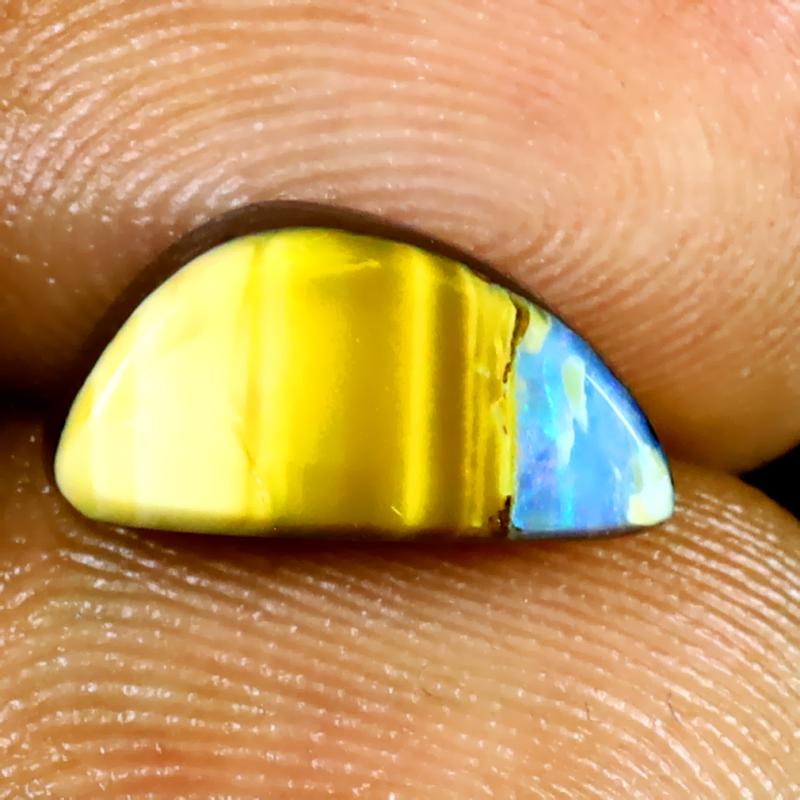 3.48 ct Beautiful Fancy Shape (11 x 6 mm) Multi Color Australian Koroit Boulder Opal Natural Loose Gemstone