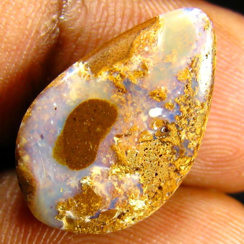 5.29 ct First-class Fancy Shape (19 x 12 mm) Multi Color Australian Koroit Boulder Opal Natural Loose Gemstone