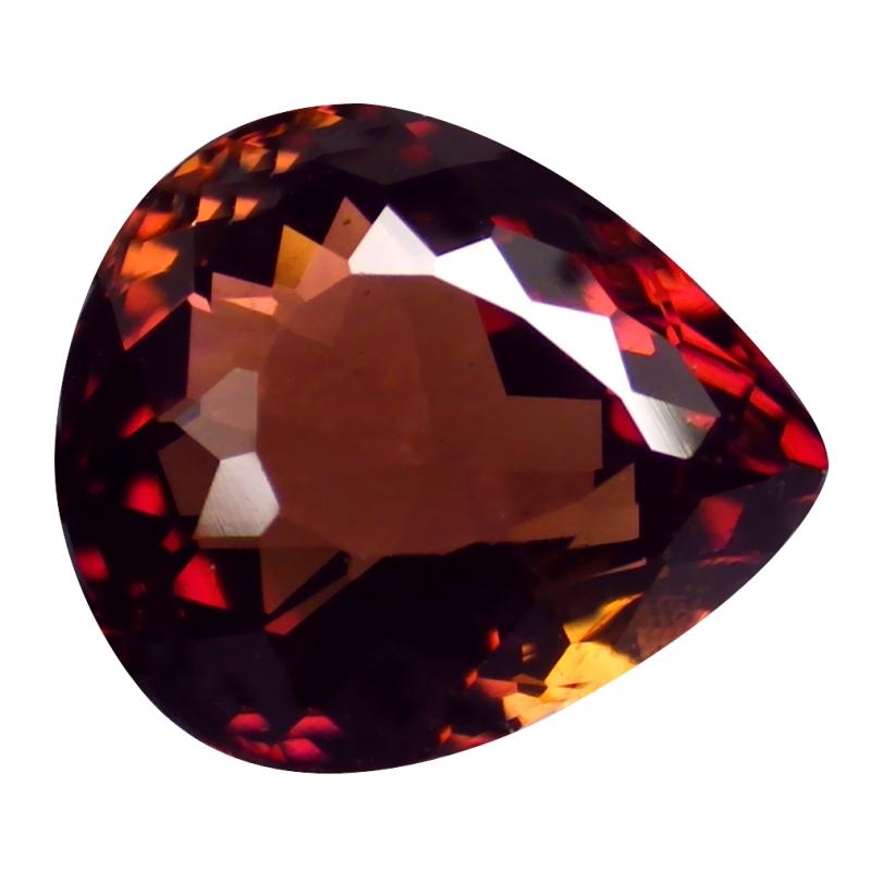 1.94 ct Good-looking Pear Cut (8 x 7 mm) Mozambique Orange Pink Tourmaline Natural Gemstone