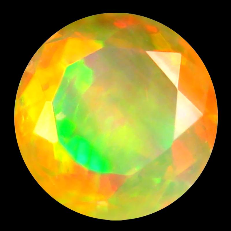 2.82 ct Mesmerizing Oval (10 x 10 mm) Un-Heated Ethiopia Rainbow Opal Loose Gemstone
