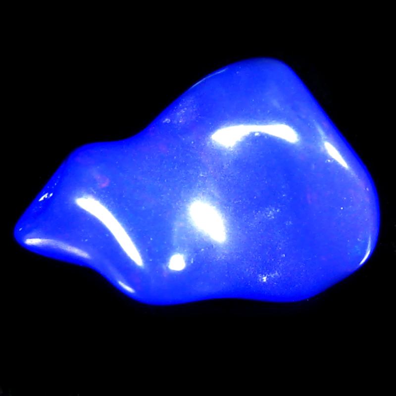 7.26 ct Outstanding Fancy Cut (19 x 13 mm) Ethiopia Play of Colors Blue Opal Natural Gemstone
