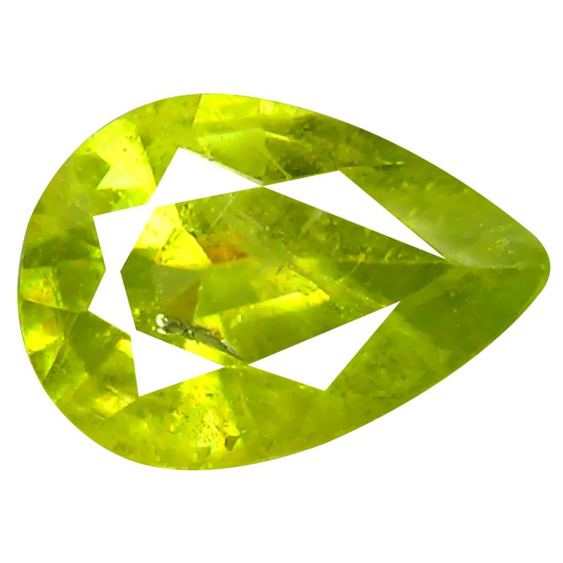 0.99 ct Exquisite Pear Cut (8 x 6 mm) Pakistan Green Sphene Natural Gemstone