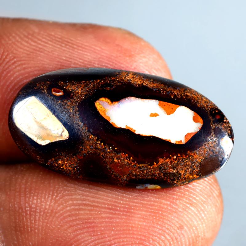 7.91 ct Valuable Fancy Shape (24 x 12 mm) Multi Color Australian Koroit Boulder Opal Natural Loose Gemstone