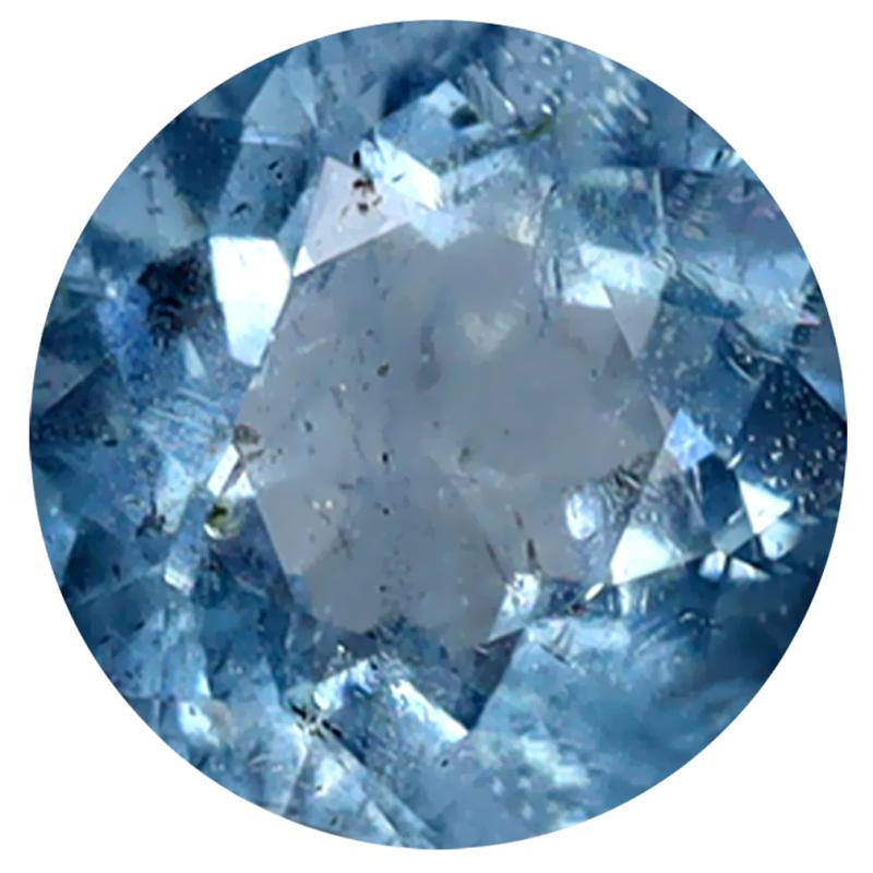 1.05 ct Round Cut (7 x 7 mm) de Itabira Mine Brazilian Santa Maria Blue Aquamarine