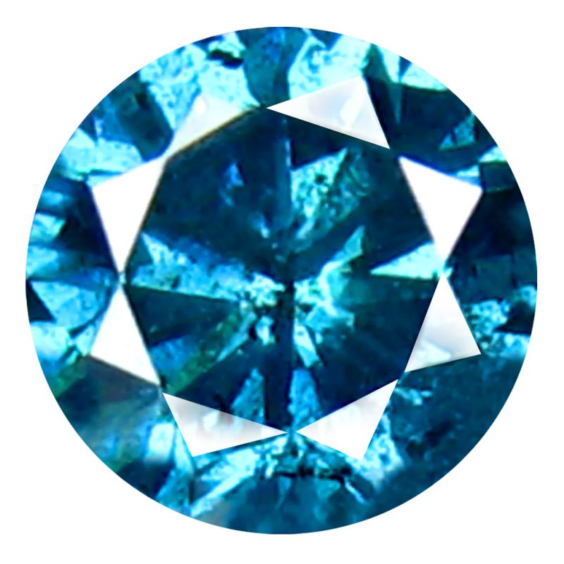 0.31 ct AAA Grade Eye-opening Round Cut (4 x 4 mm) 100% Natural Vivid Blue Diamond Gemstone