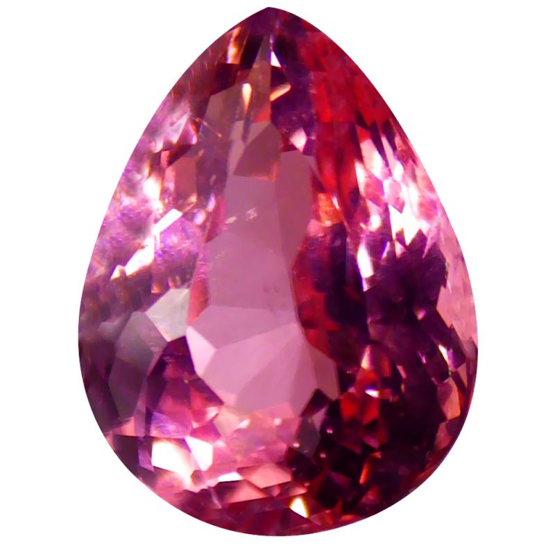 1.98 ct Unbelievable Pear Cut (9 x 7 mm) Mozambique Pink Tourmaline Natural Gemstone