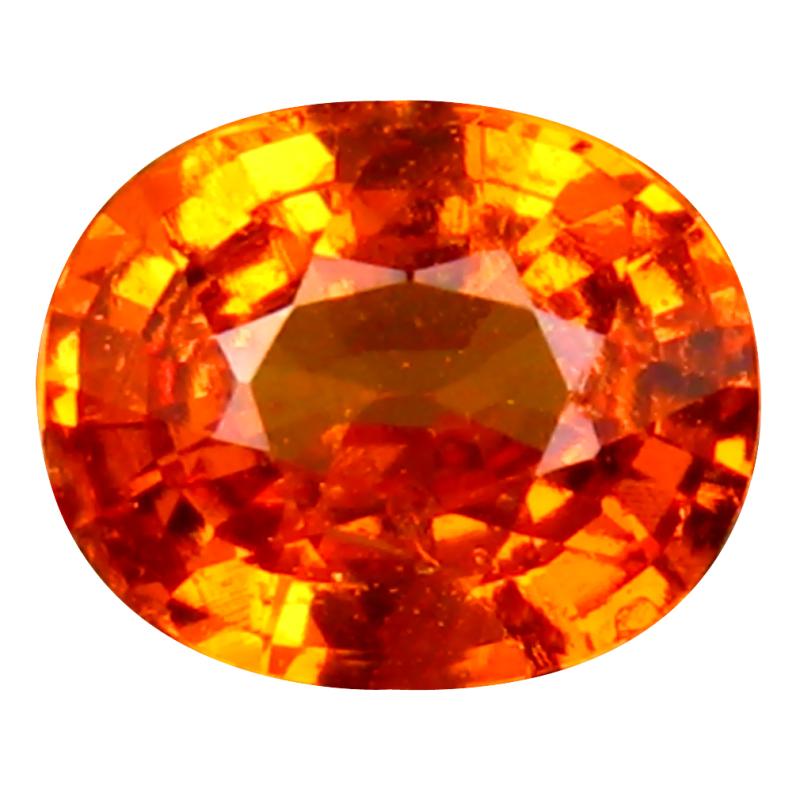 1.55 ct Tremendous Oval Cut (7 x 6 mm) Namibia Fanta Orange Spessartine Natural Gemstone
