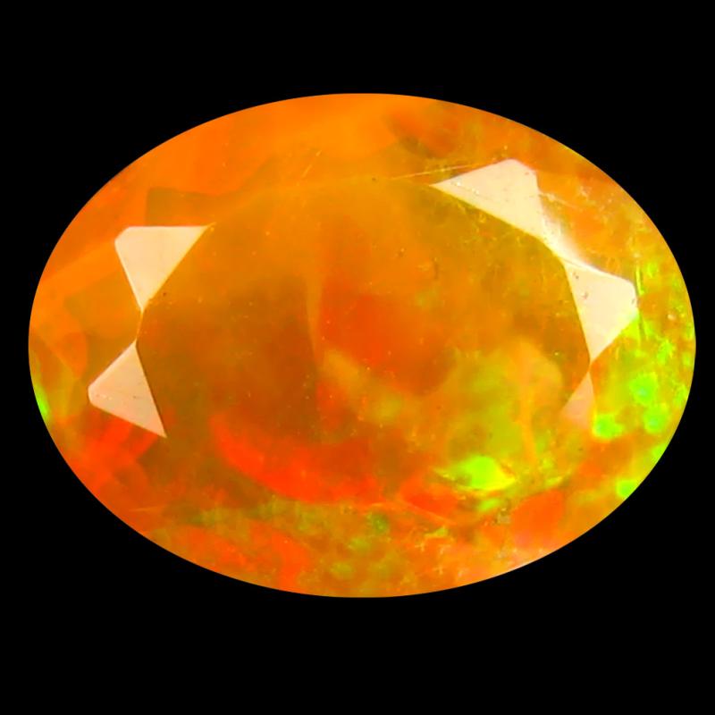 1.61 ct Pleasant Oval (11 x 8 mm) Un-Heated Ethiopia Rainbow Opal Loose Gemstone