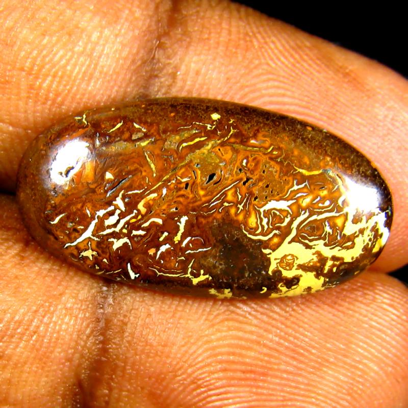 10.21 ct World class Fancy Shape (24 x 13 mm) Multi Color Australian Koroit Boulder Opal Natural Loose Gemstone