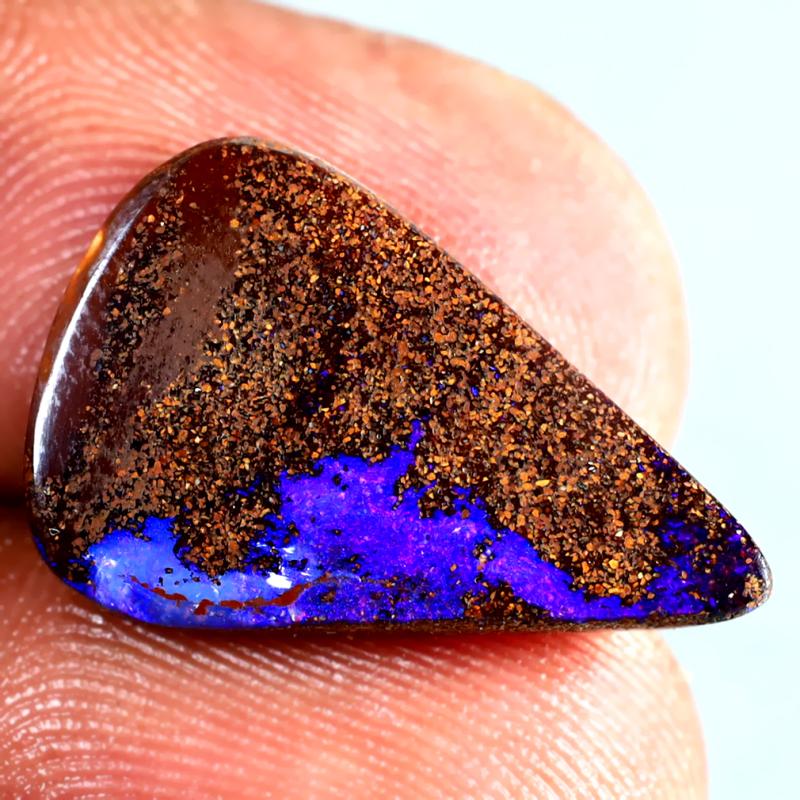 7.16 ct Mind-Boggling Fancy Shape (20 x 13 mm) Multi Color Australian Koroit Boulder Opal Natural Loose Gemstone