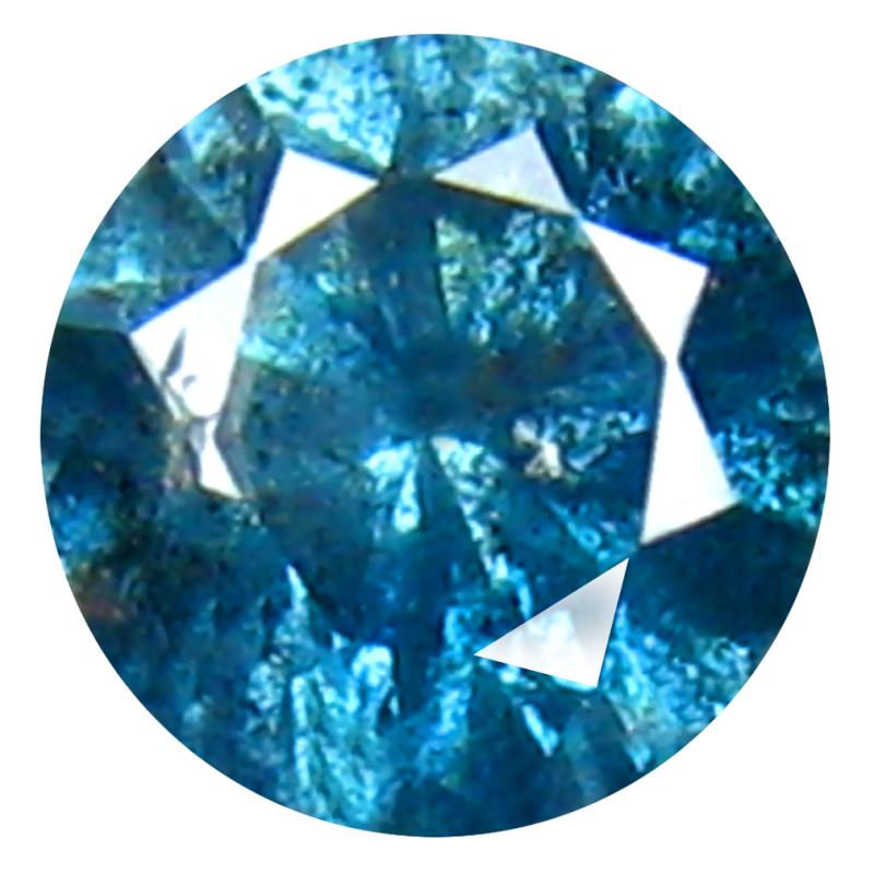 0.27 ct AAA Grade Pretty Round Cut (4 x 4 mm) 100% Natural Vivid Blue Diamond Gemstone