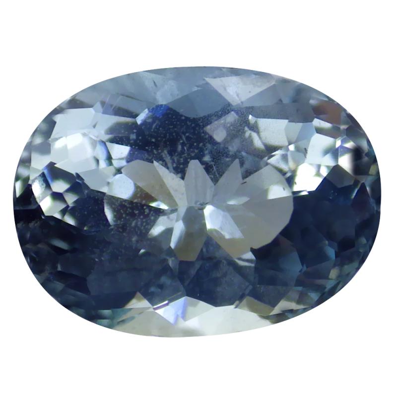 2.13 ct Exquisite Oval (10 x 7 mm) Unheated / Untreated Brazil Aquamarine Loose Gemstone