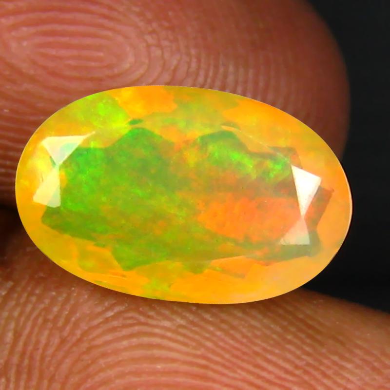 2.26 ct Supreme Oval (12 x 8 mm) Un-Heated Ethiopia Rainbow Opal Loose Gemstone