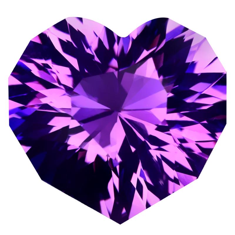 11.98 ct FABULOUS HEART CUT (15 X 16 MM) PURPLE UNHEATED / UNTREATED PURPLE AMETHYST NATURAL GEMSTONE