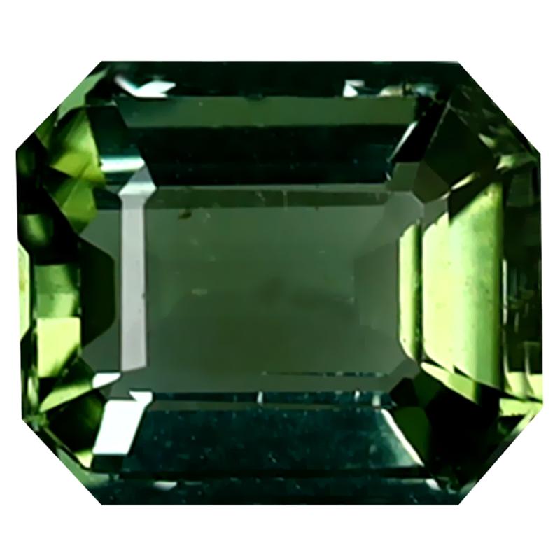 1.08 ct Topnotch Octagon Cut (7 x 6 mm) Mozambique Green Tourmaline Natural Gemstone