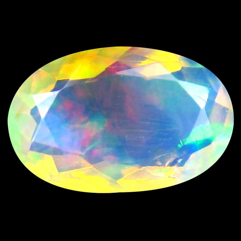 2.08 ct Super-Excellent Oval (13 x 8 mm) Un-Heated Ethiopia Rainbow Opal Loose Gemstone