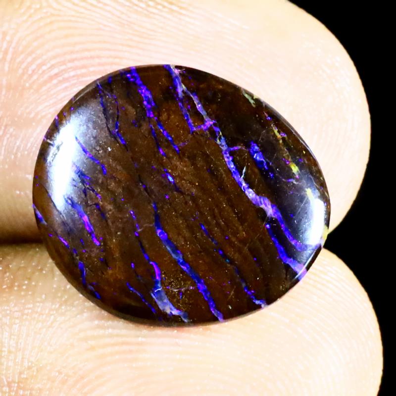 5.69 ct Good-looking Fancy Shape (16 x 14 mm) Multi Color Australian Koroit Boulder Opal Natural Loose Gemstone