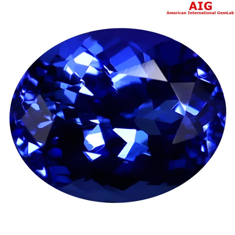 2.88 ct AIG CERTIFIED AAAA GRADE AMAZING OVAL CUT (10 X 8 MM) D'BLOCK TANZANITE GEMSTONE