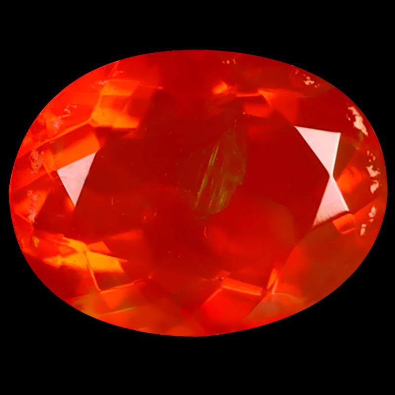 1.25 ct Superb Oval Cut (10 x 7 mm) Heated Natural Orange Fire Opal Loose Gemstone