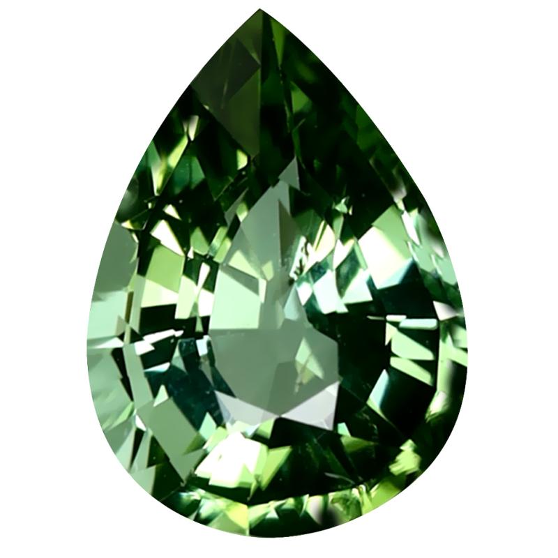 2.15 ct Extraordinary Pear Cut (10 x 7 mm) Mozambique Green Tourmaline Natural Gemstone