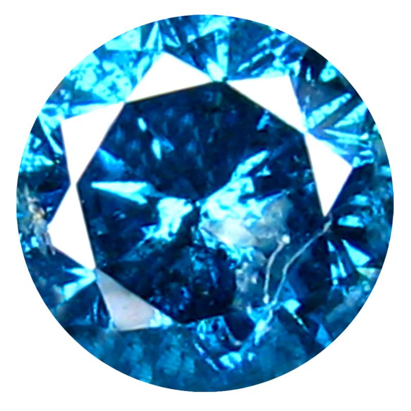 0.29 ct AAA Grade Five-star Round Cut (4 x 4 mm) 100% Natural Vivid Blue Diamond Gemstone
