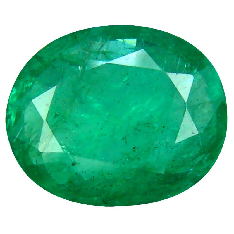 3.22 ct Eye-popping Oval (11 x 9 mm) 100% Natural (Un-Heated) Colombia Emerald Loose Gemstone