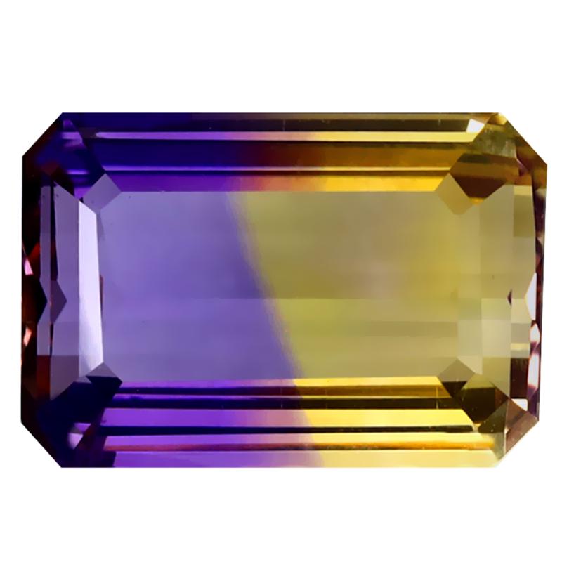 7.66 ct Superior Octagon Cut (14 x 10 mm) Unheated / Untreated Natural Ametrine Loose Gemstone