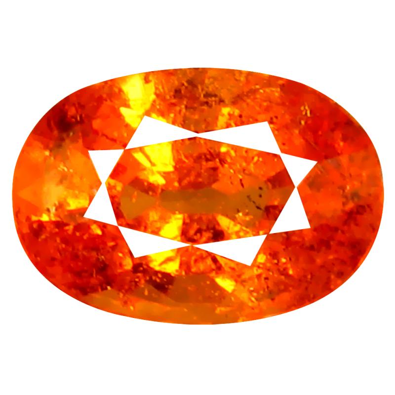 1.52 ct AAA+ Fabulous Oval Shape (8 x 6 mm) Fanta Orange Spessartine Natural Gemstone