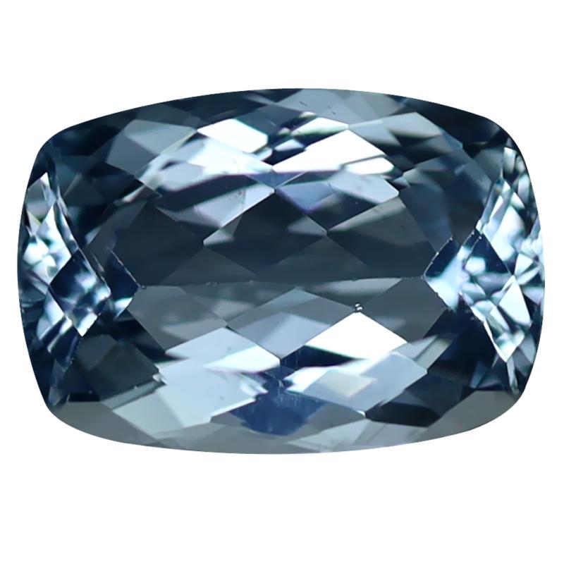 3.38 ct Stunning Cushion Cut (12 x 8 mm) Unheated / Untreated Sky Blue Aquamarine Natural Gemstone