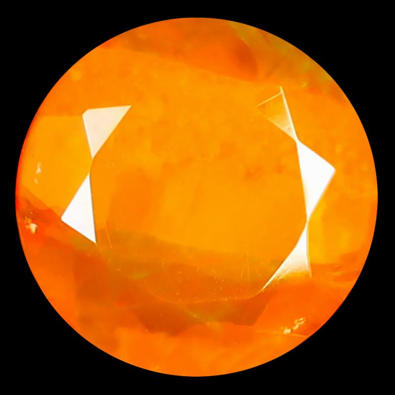 2.17 ct Best Round Cut (11 x 11 mm) Heated Natural Orange Fire Opal Loose Gemstone