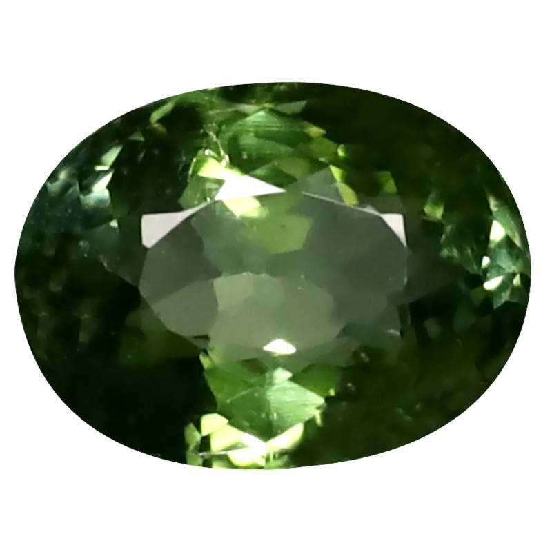 1.26 ct Exquisite Oval Cut (8 x 6 mm) Mozambique Green Tourmaline Natural Gemstone