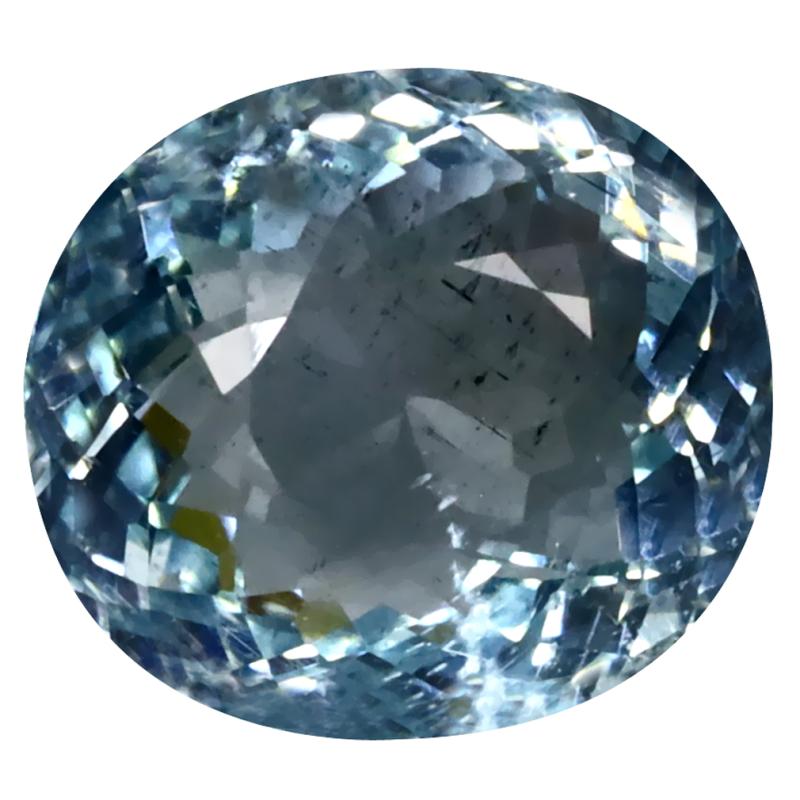 7.11 ct Valuable Oval Cut (13 x 11 mm) Unheated / Untreated Sky Blue Aquamarine Natural Gemstone