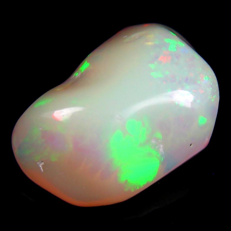 14.70 ct Attractive Fancy Cut (22 x 15 mm) Unheated / Untreated Play of Colors Rainbow Opal Natural Gemstone