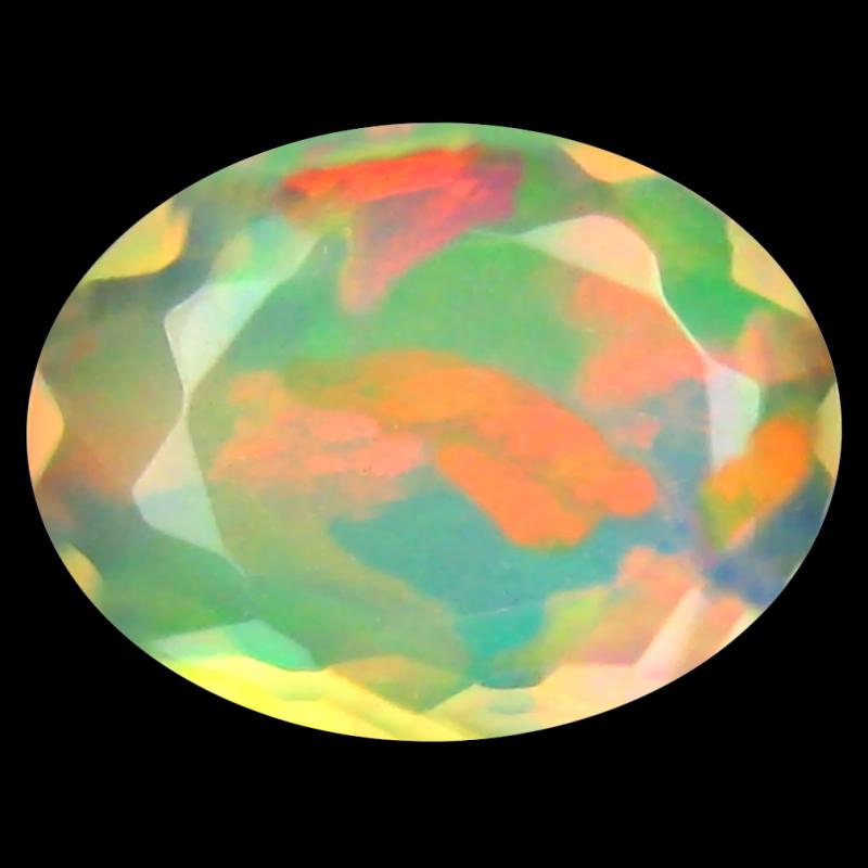 1.27 ct Remarkable Oval (10 x 8 mm) Un-Heated Ethiopia Rainbow Opal Loose Gemstone